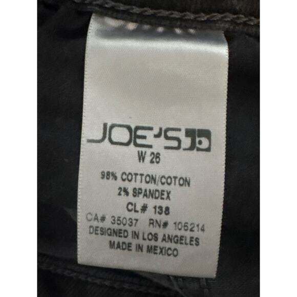 Joes Jeans Faded Black Denim Jean Frayed Cut Off Short Shorts Womens 26 3 Inseam - Picture 5 of 6